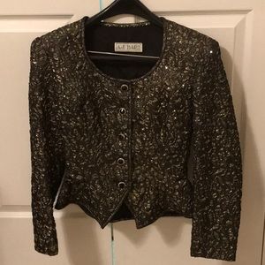 A J BARI METALLIC COCKTAIL JACKET